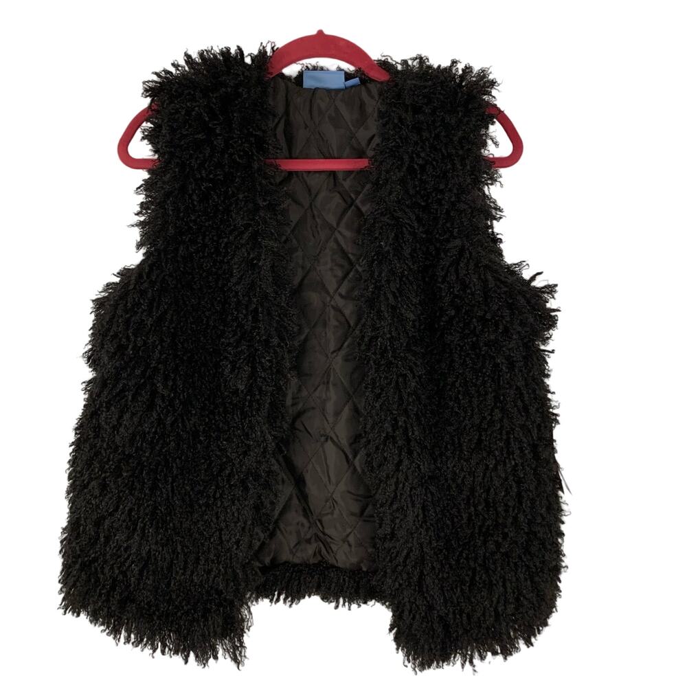 Simply Vera Wang Women's Sleeveless Fur Vest Size S/M